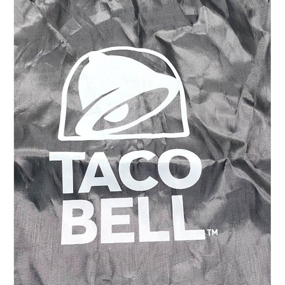 Taco Bell Restaurant Logo Black Drawstring Backpack Bag 16 Inch Tall - Picture 5 of 7